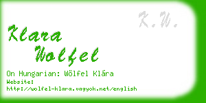 klara wolfel business card